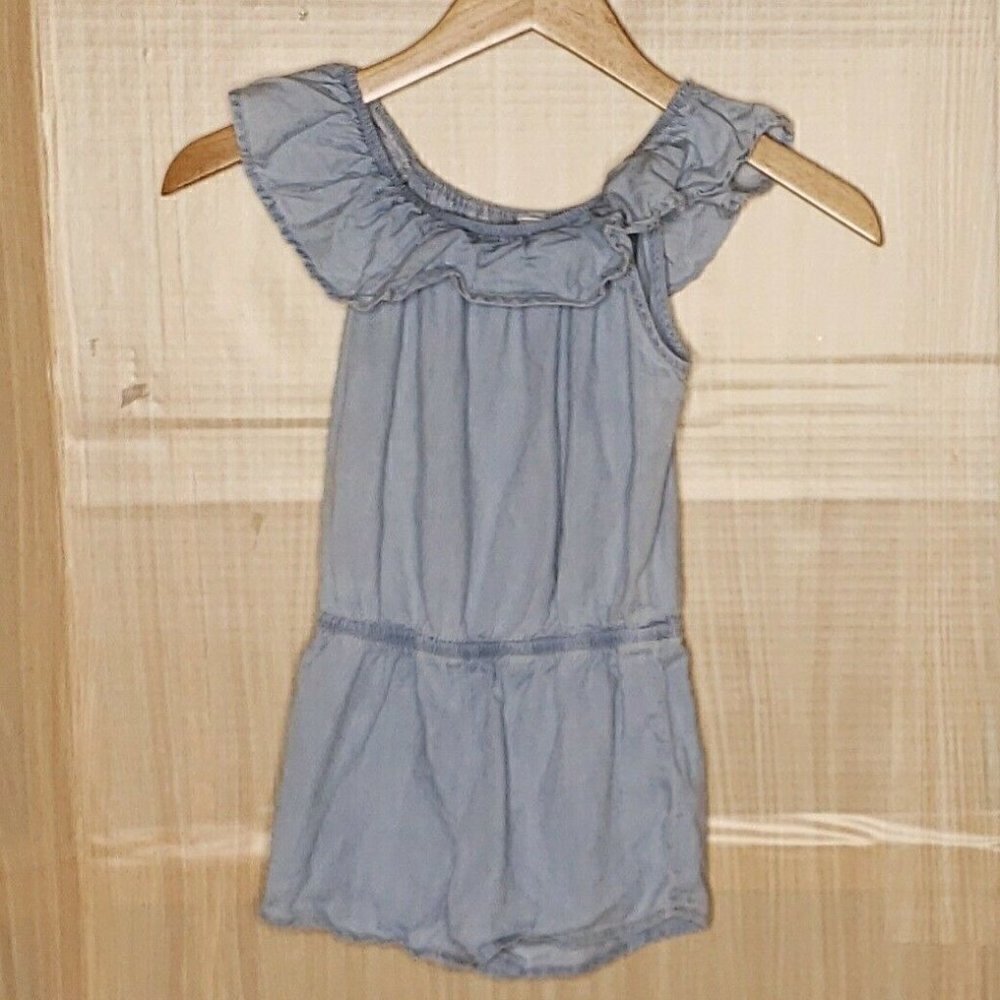 Osh Kosh Girls Denim Look Shorts Sleeveless Romper 5